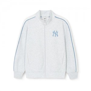 MLB Athleisure Training Zip Up Tops White | USA_MLB85019