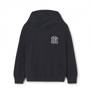 MLB Basic Big Logo Hoodie Tops Black | USA_MLB67153