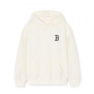 MLB Basic Big Logo Hoodie Tops White | USA_MLB74745