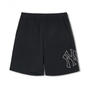 MLB Basic Big Logo Shorts Bottoms Black | USA_MLB52752