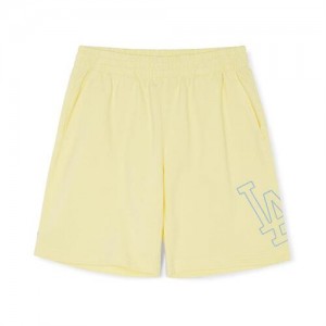 MLB Basic Big Logo Shorts Bottoms Yellow | USA_MLB35736