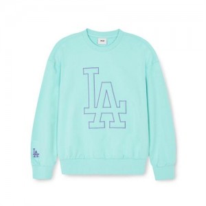 MLB Basic Big Logo Sweatshirt Tops Light Blue | USA_MLB49410