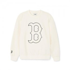 MLB Basic Big Logo Sweatshirt Tops White | USA_MLB23215