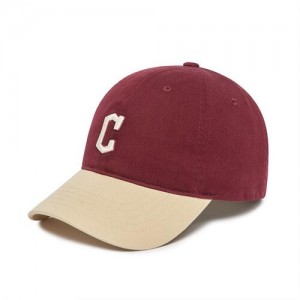 MLB Basic Color Block Unstructured Baseball Caps Red | USA_MLB61464