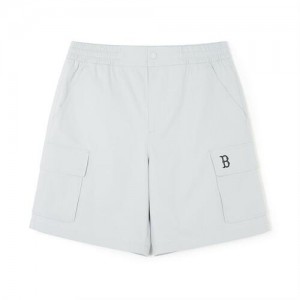 MLB Basic Cotton Touch Wide Cargo 9in Shorts Bottoms White | USA_MLB30012