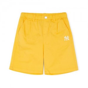 MLB Basic Cotton Woven Shorts Bottoms Yellow | USA_MLB47086