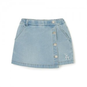 MLB Basic Denim Skirt Bottoms Blue | USA_MLB47990