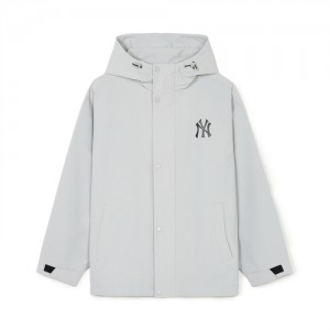 MLB Basic Gorpcore Windbreaker Outerwear Grey | USA_MLB64296