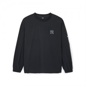 MLB Basic Gorpcore Woven Sweatshirts Black | USA_MLB50023