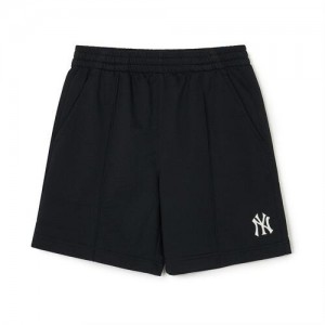 MLB Basic Medium Logo 7in Shorts Bottoms Black | USA_MLB15437