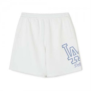 MLB Basic Mega Logo 9in Shorts Bottoms White | USA_MLB73965