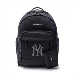 MLB Basic Mesh School Bag Accessories Black | USA_MLB93586