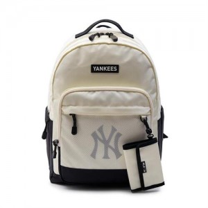 MLB Basic Mesh School Bag Accessories White | USA_MLB47474