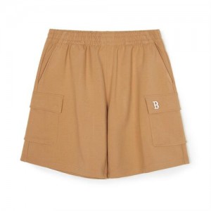 MLB Basic Small Cargo 9in Shorts Bottoms Beige | USA_MLB47410