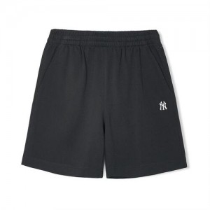 MLB Basic Small Logo 7in Shorts Bottoms Black | USA_MLB31721