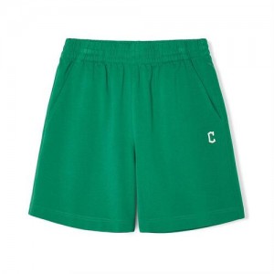 MLB Basic Small Logo 7in Shorts Bottoms Green | USA_MLB20788