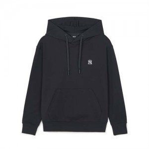 MLB Basic Small Logo Overfit Hoodie Black | USA_MLB80600