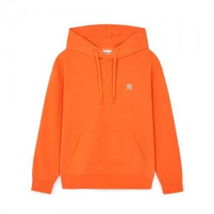 MLB Basic Small Logo Overfit Hoodie Orange | USA_MLB57038