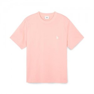 MLB Basic Small Logo T Shirts Pink | USA_MLB76886