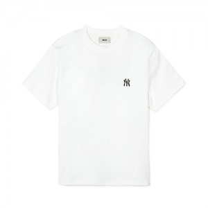 MLB Basic Small Logo T Shirts White | USA_MLB77556