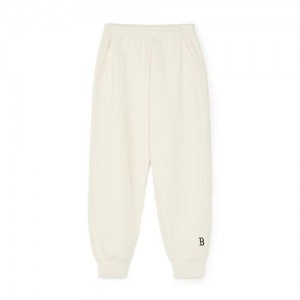 MLB Basic Small Logo Track Pants Bottoms White | USA_MLB33695