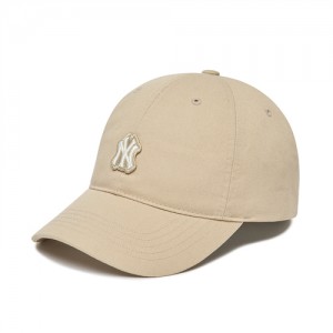 MLB Basic Wappen Baseball Caps Beige | USA_MLB37348