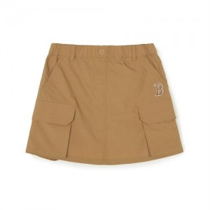 MLB Basic Woven Skirt Bottoms Brown | USA_MLB78684