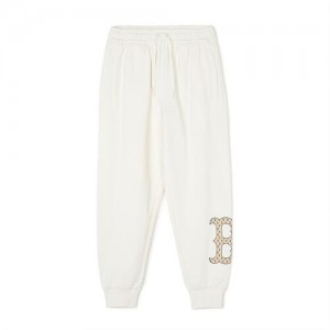 MLB Classic Monogram Big Lux Jogger Pants Bottoms White | USA_MLB21007