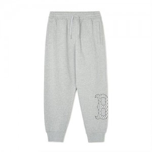 MLB Classic Monogram Big Lux Jogger Pants Bottoms Grey | USA_MLB85086