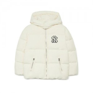 MLB Classic Monogram Down Jumper Outerwear White | USA_MLB45685