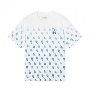 MLB Classic Monogram Gradation T Shirt Tops Blue | USA_MLB52403