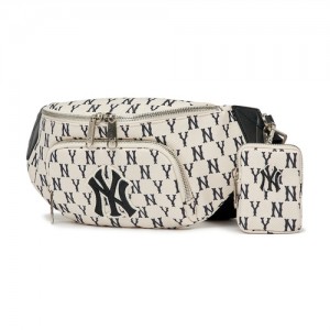 MLB Classic Monogram Hipsack Crossbody Bags White | USA_MLB26843