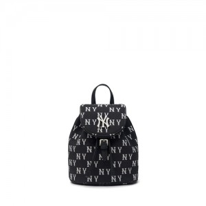 MLB Classic Monogram Jacquard Mini Backpacks Black | USA_MLB71218