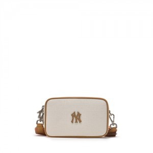 MLB Classic Monogram Jacquard Mini Crossbody Bags White | USA_MLB39908