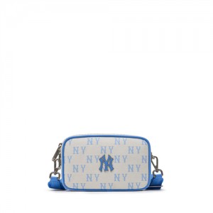 MLB Classic Monogram Jacquard Mini Crossbody Bags White | USA_MLB84754