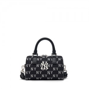 MLB Classic Monogram Jacquard Small Tote Bags Black | USA_MLB47106