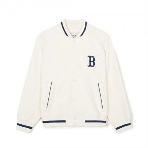 MLB Classic Monogram Jersey Jqd Raglan Varsity Outerwear White | USA_MLB26683