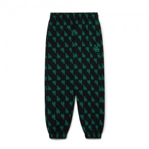 MLB Classic Monogram Pants Bottoms Black / Green | USA_MLB92014