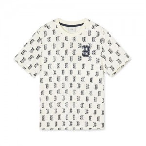 MLB Classic Monogram T Shirt Tops White | USA_MLB16692