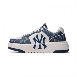 MLB Denim Classic Monogram New York Yankees Chunky Liner Navy | USA_MLB59169