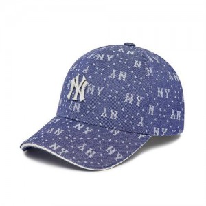 MLB Denim Dia Monogram Structured Baseball Caps Purple | USA_MLB80231