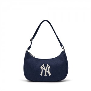 MLB Denim Hobo Bags Navy | USA_MLB86029