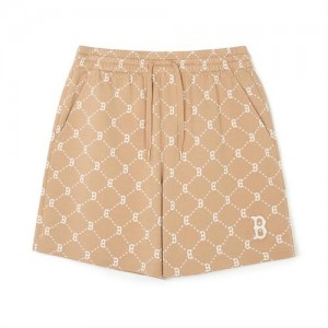 MLB Dia Monogram All Over Jacqaurd 7in Shorts Bottoms Beige | USA_MLB31448