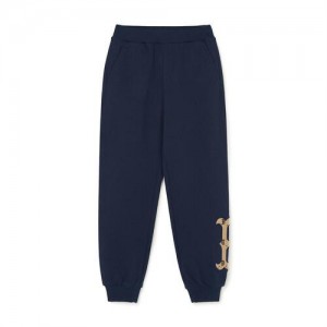 MLB Dia Monogram Big Lux Pants Bottoms Black | USA_MLB87351