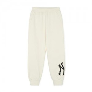 MLB Dia Monogram Big Lux Pants Bottoms White | USA_MLB21640