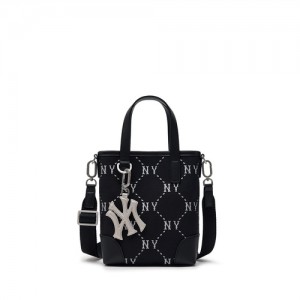 MLB Dia Monogram Jacquard Mini Crossbody Bags Black | USA_MLB23894