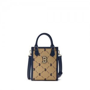 MLB Dia Monogram Mini Totebag Accessories Beige | USA_MLB82151