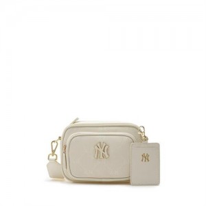 MLB Dia Monogram Pu Camera Bag Accessories White | USA_MLB91834