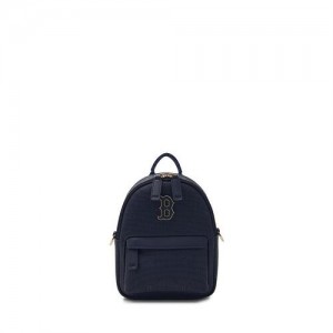 MLB Dia Monogram Pu Mini Backpack Accessories Black | USA_MLB88051