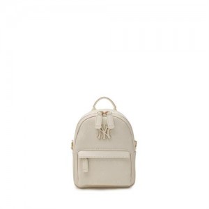 MLB Dia Monogram Pu Mini Backpack Accessories White | USA_MLB39224